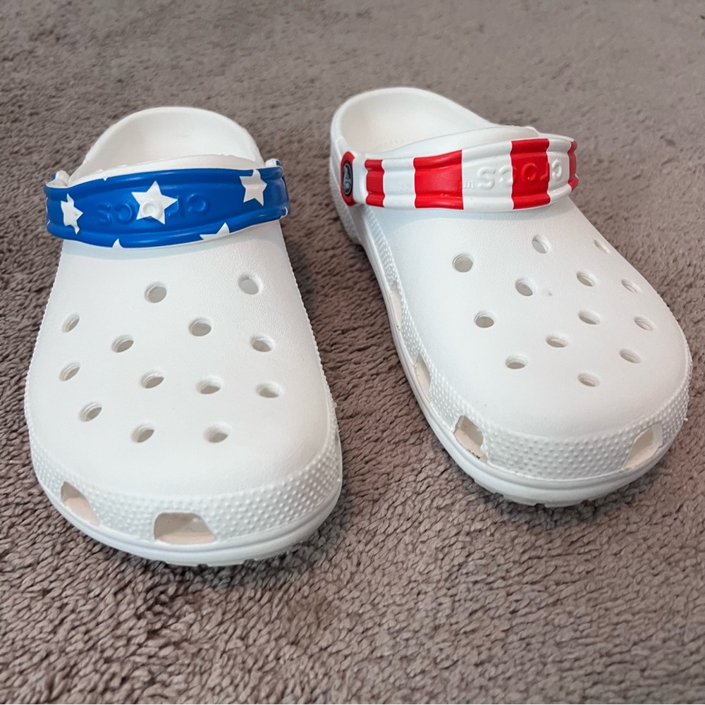 CROCS American Flag Accent Clog Size 8 Men’s 10 Women’s
